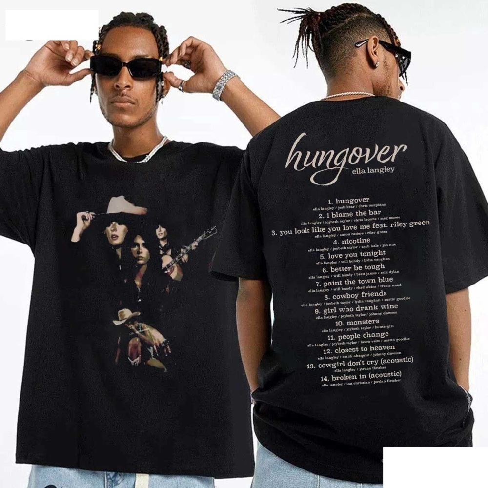 Ella Langley Hungover Album Fan Gift T-Shirt 2 Sided
